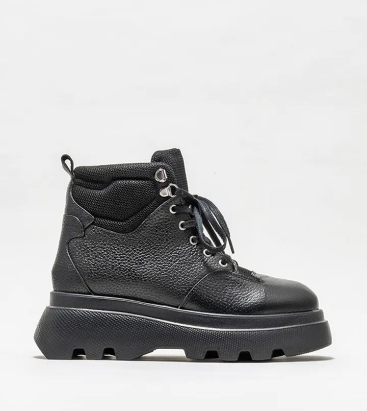 Leather Lace Up Boots