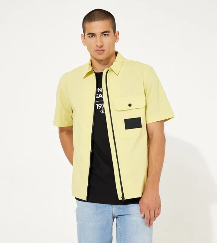 Stretch Poplin Short Sleeves Casual Shirt