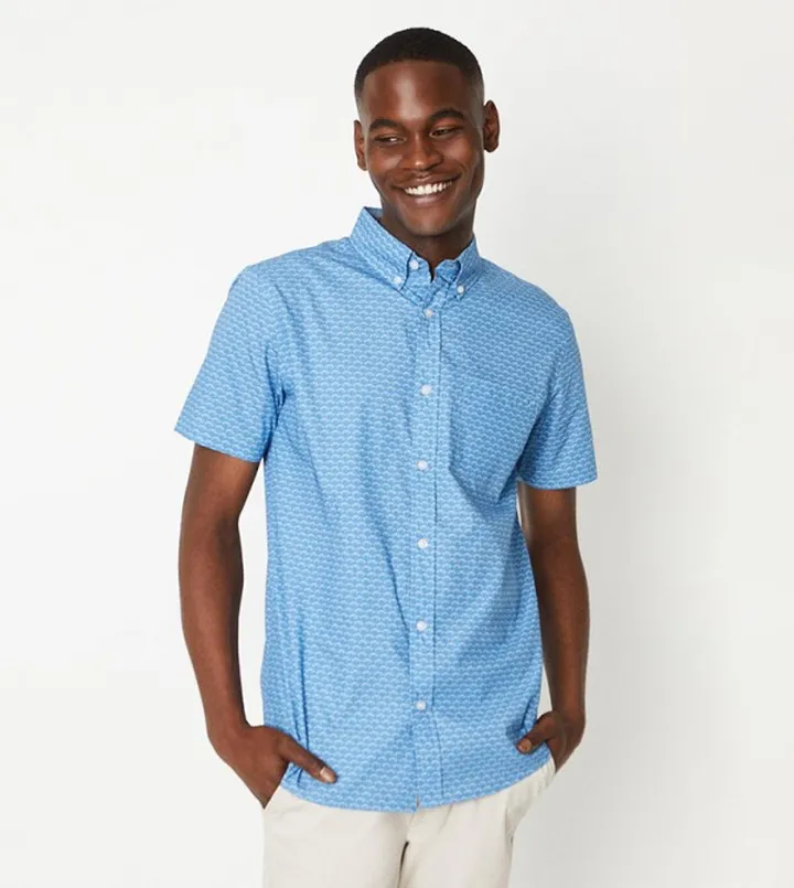 Fan Printed Short Sleeves Shirt