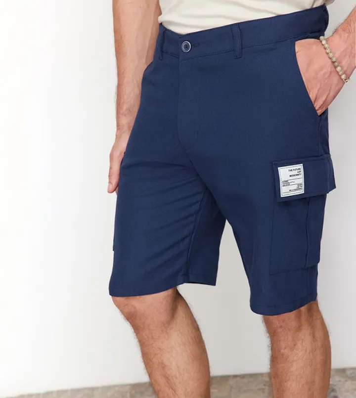 Regular Fit Badge Detail Shorts