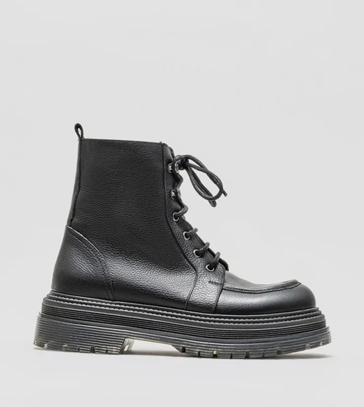 Leather Lace Up Boots