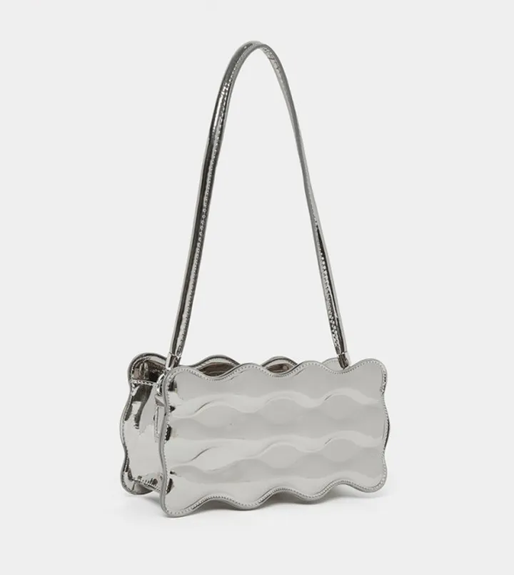 Quilted Shoulder Bag with Zip Closure