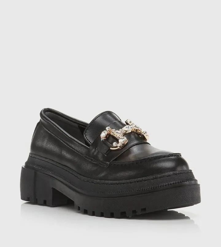 Metal Detail Chunky Loafers