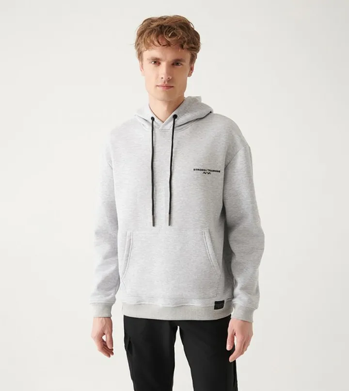 Printed Pocket Detail Hoodie
