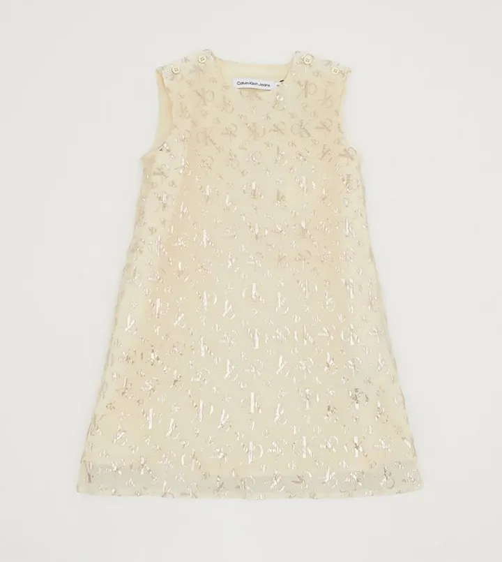 Monogram Detail Sleeveless Dress