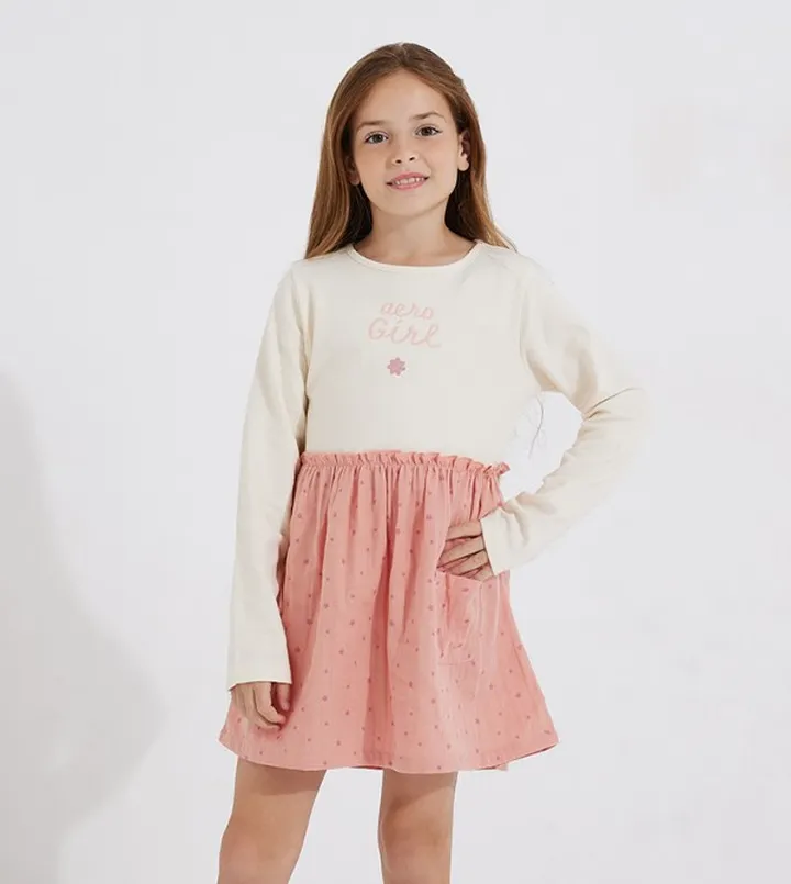 Aero Girl's Long Sleeves Knitted Dress