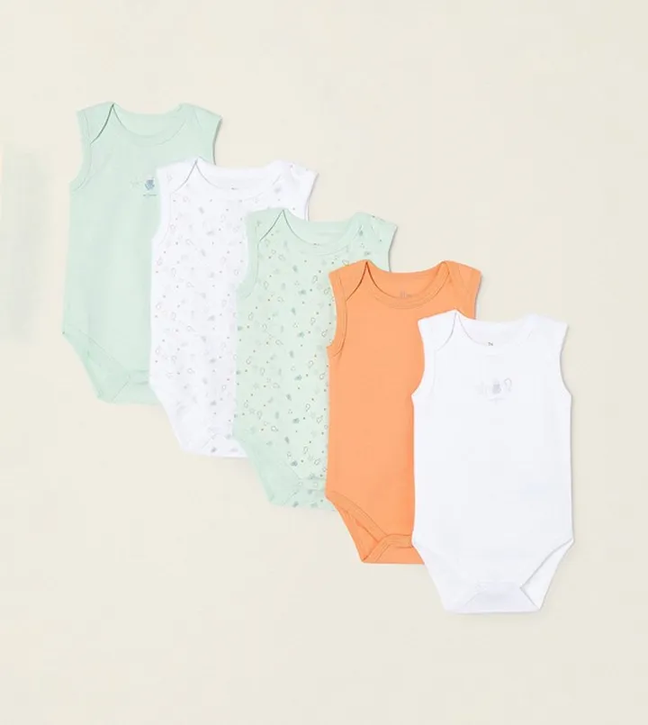 Pack of 5 Cotton Bodysuits
