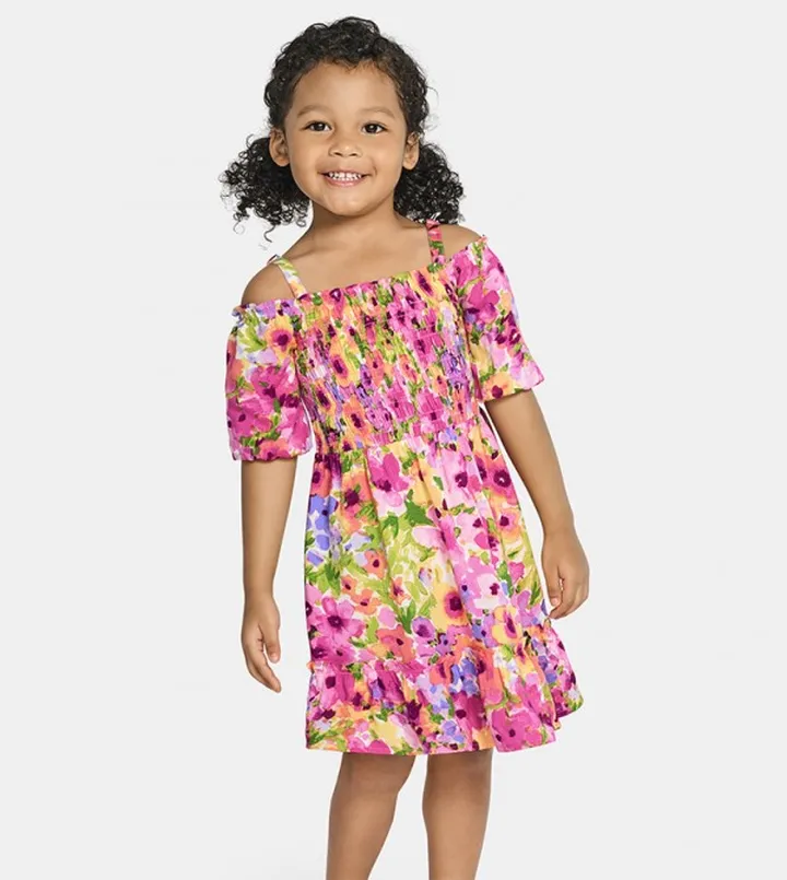 Toddler Girls Mommy And Me Floral Ruffle Dress