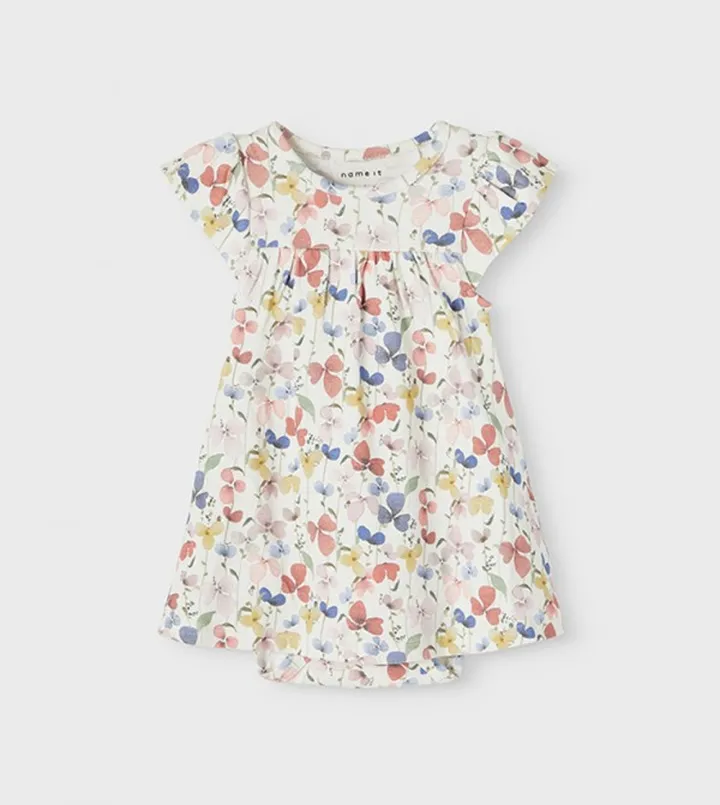 Printed Gathered Yoke Dress