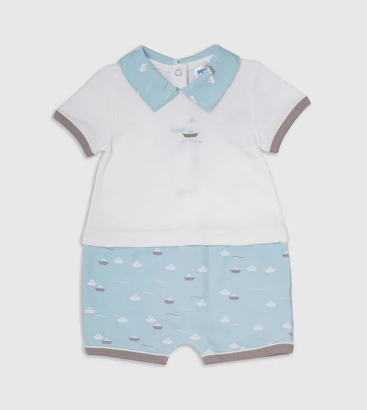 Babygrow Little Boat Polo Neck Rompers