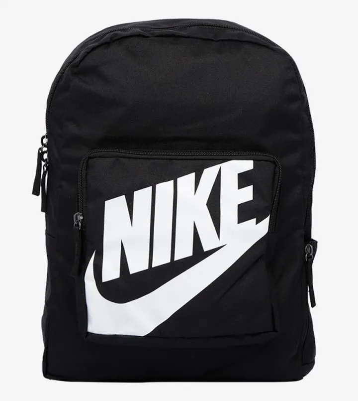 Logo Printed Multiple Zip Pockets Classic Backpack