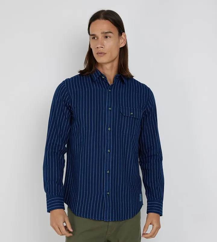 Aero Men's Striped Casual Shirt