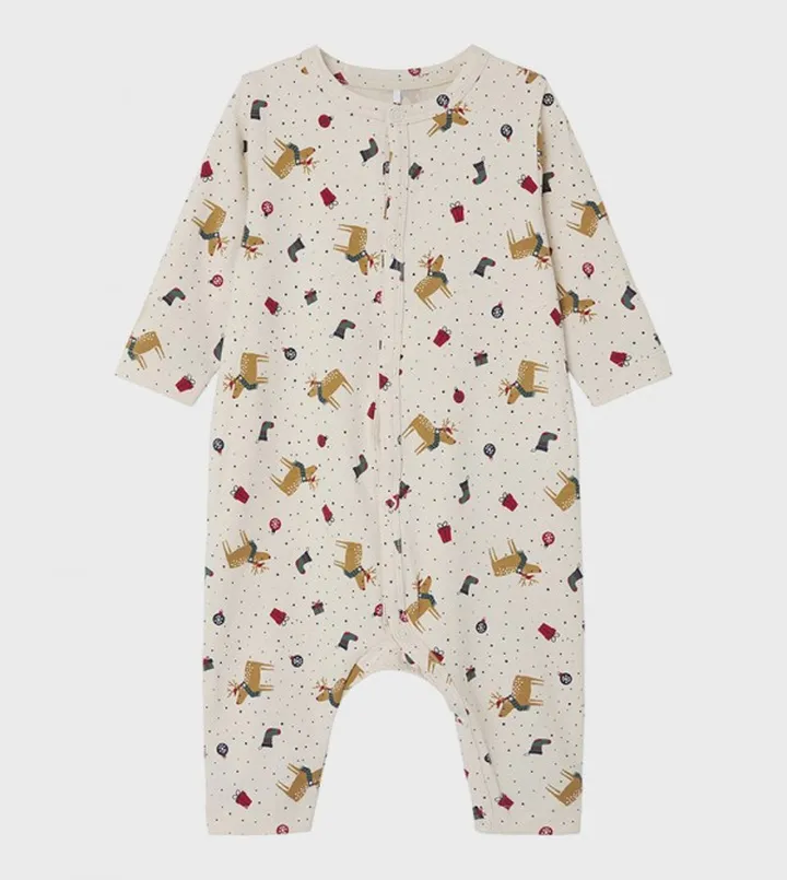 Printed Long Sleeves Sleepsuit