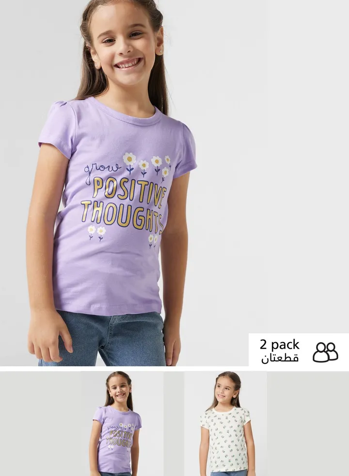 Girls 2 Pack T-Shirt