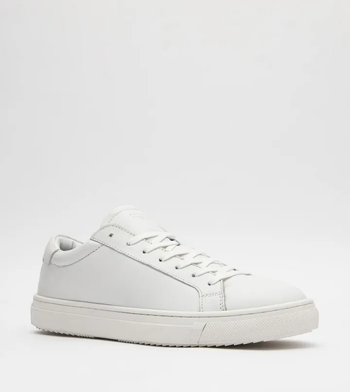 Leather Lace-Up Low Top Sneakers