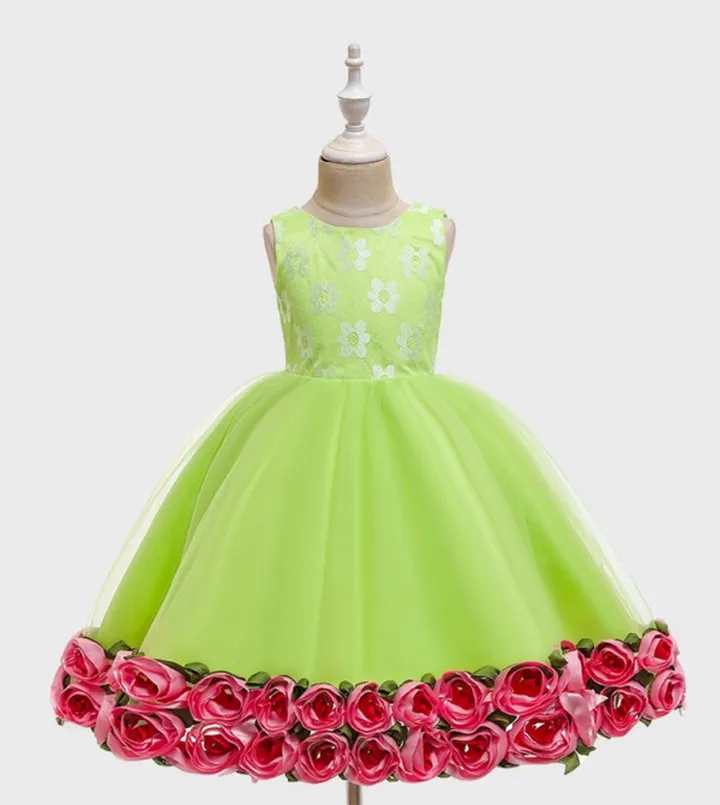 Girl's Embellished Sleeveless Party Dress