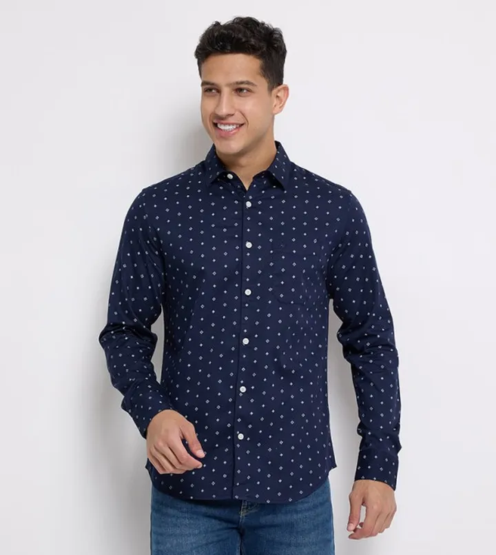 Aero Men's Printed Long Sleeves Shirt