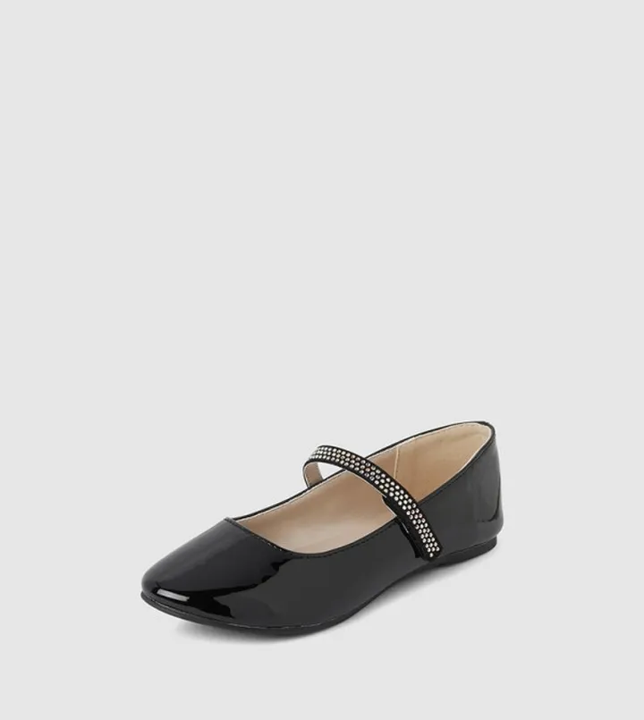 Girls Faux Patent Leather Mary Jane Shoes