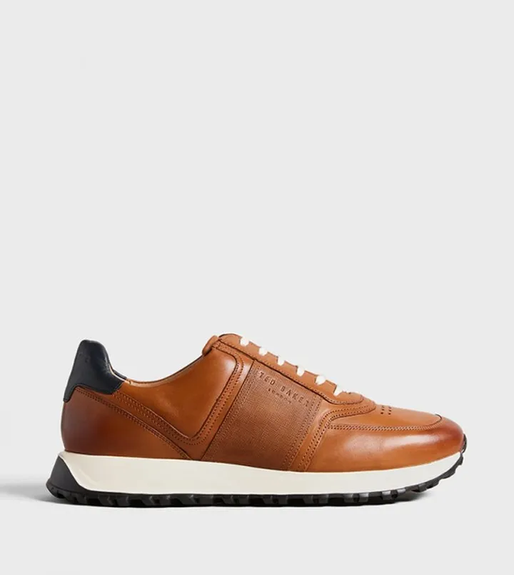 Logo Detail Lace-Up Retro Sneakers