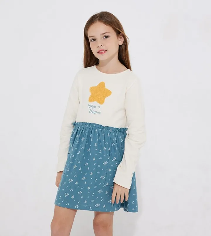 Aero Girl's Long Sleeves Knitted Dress