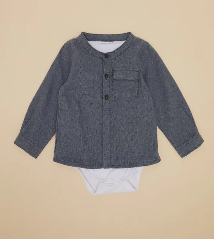 MNUPAN Solid Shirt Bodysuit