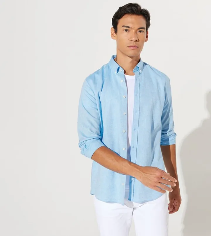 Slim Fit Long Sleeves Cotton Shirt