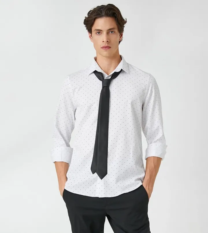 Printed Slim Fit Long Sleeves Shirt