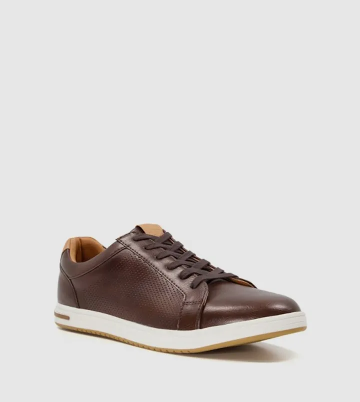 TEZZY Perforated Lace-Up Casual Shoes