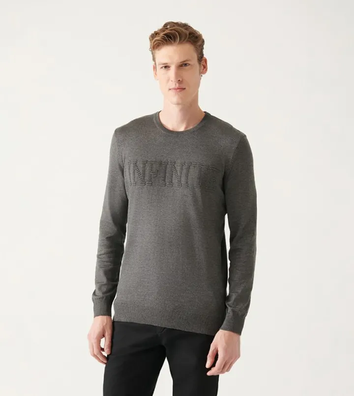 Crew Neck Long Sleeves Sweater