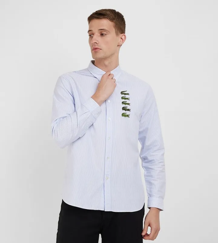Striped Button-Down Collar Shirt