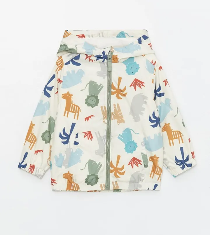 Hooded Printed Raincoat