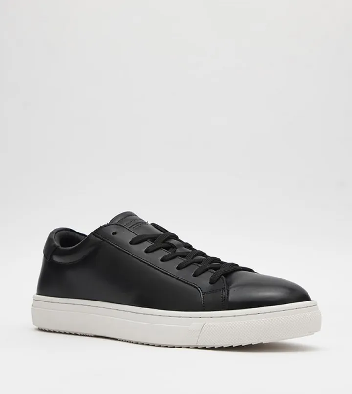 Leather Lace-Up Low Top Sneakers