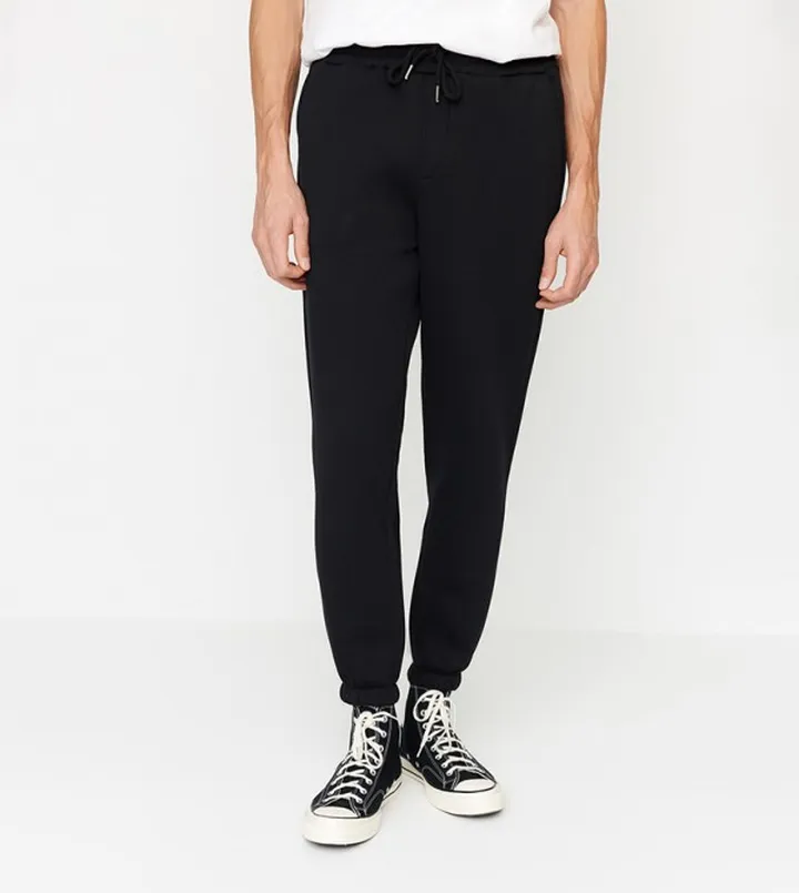 Solid Drawstring Waist Joggers