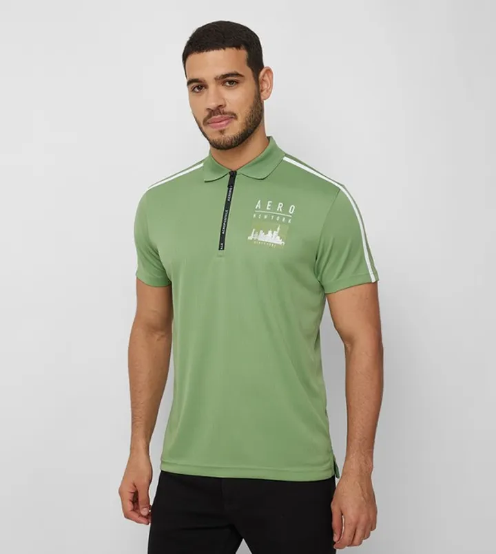 Aero Men's Ribbed Polo T-Shirt