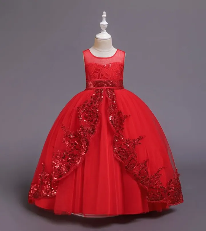 Sequins Embroidered Tulle Gown
