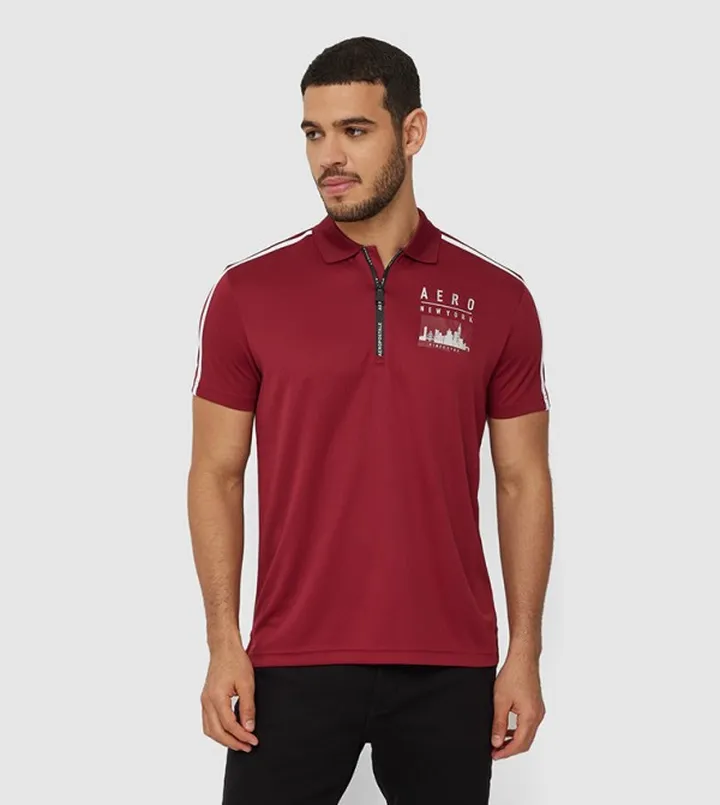 Aero Men's Ribbed Polo T-Shirt