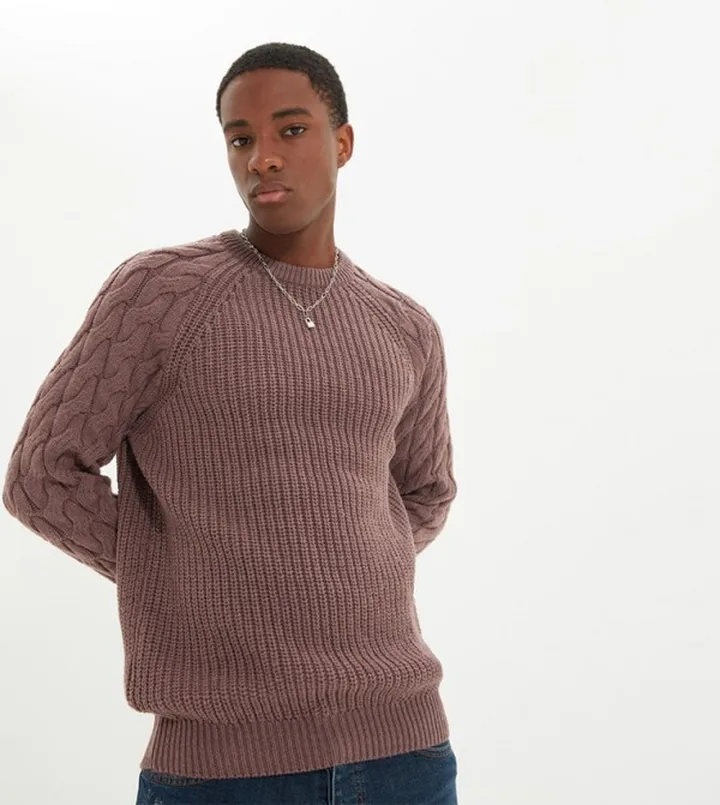 Hair Knitting Detailed Sweater