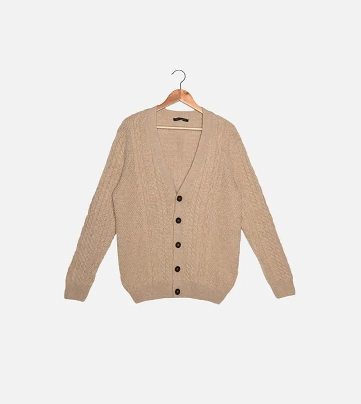 Slim Fit Hair Knit Sweater Cardigan