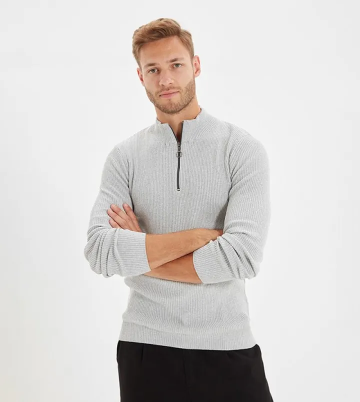 Half Corduroy Sweater