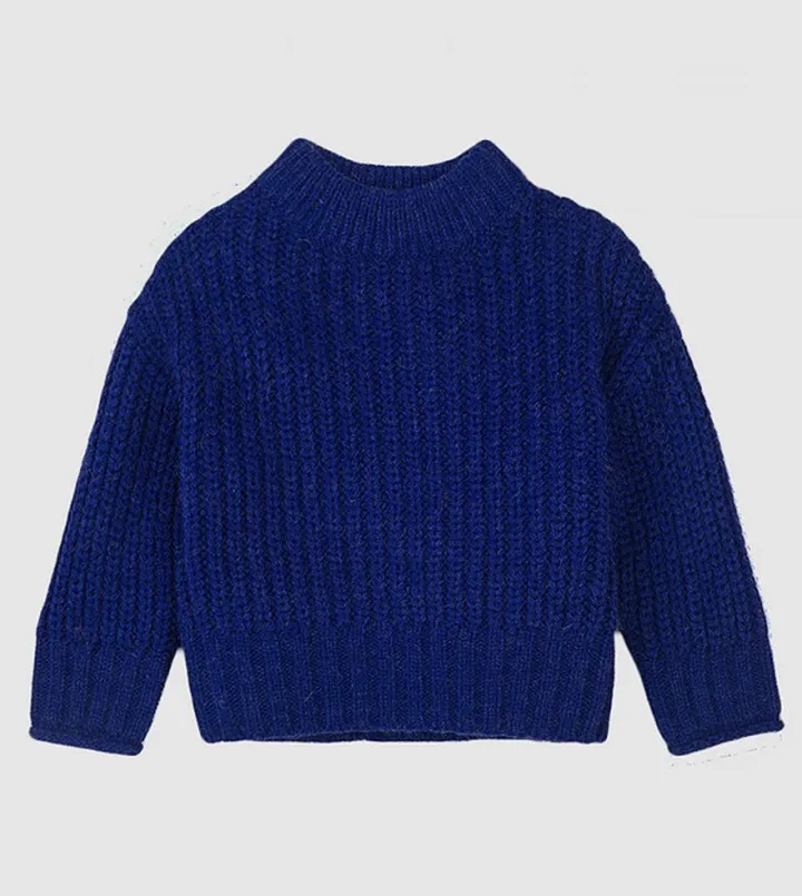 Girl's Solid Knitted Jumper