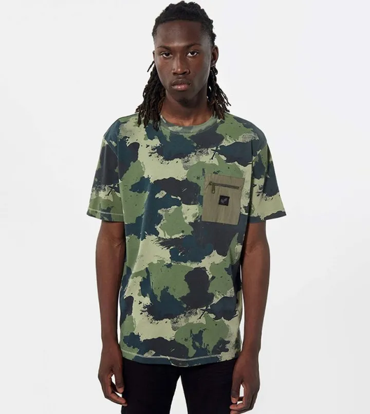 Camouflage Printed Cotton T-Shirt