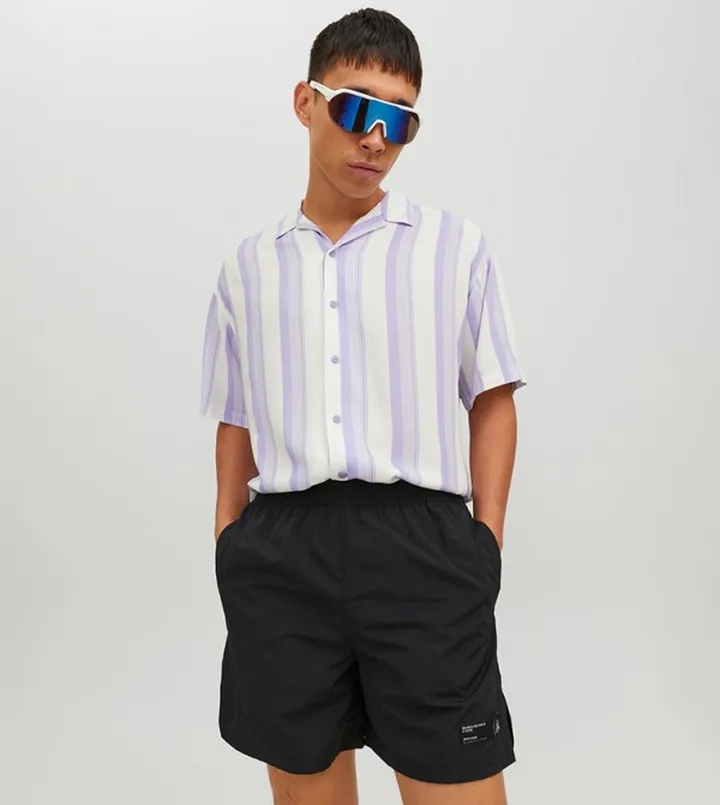 Striped Revere Collar Shirt