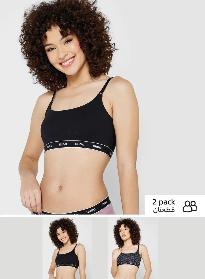 2 Pack Logo Bralette