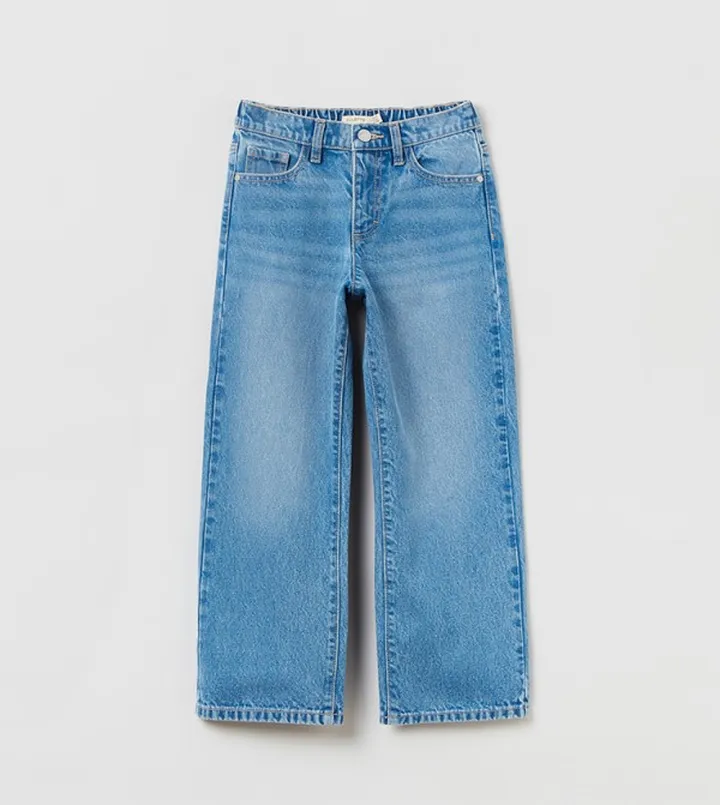 Faded Wide Leg Jeans