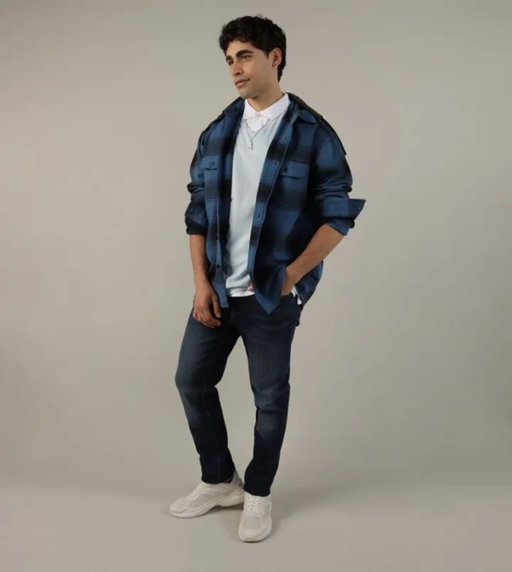 Super Soft Plaid Hooded Shacket