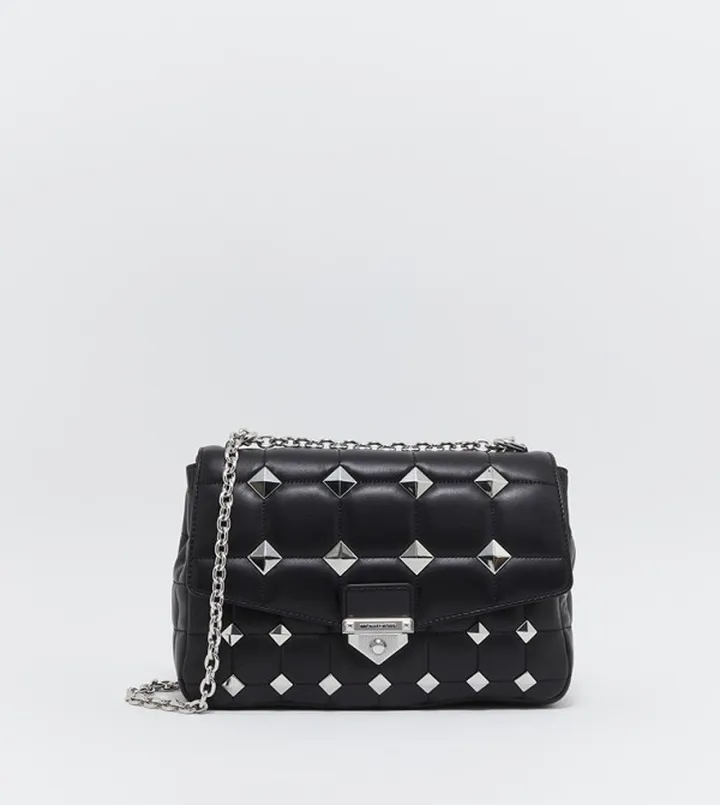 Chain Handle Clutch Closure Crossbody Bag