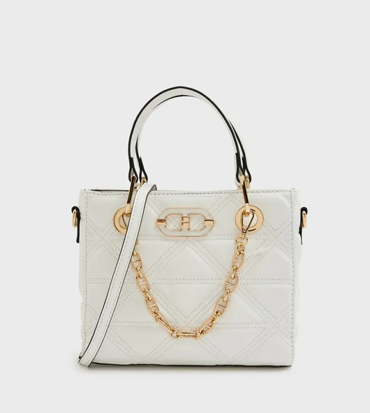 NANADI Quilted Top Handle Bag