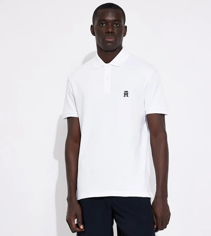 Monogram Detail Short Sleeves Polo T-Shirt