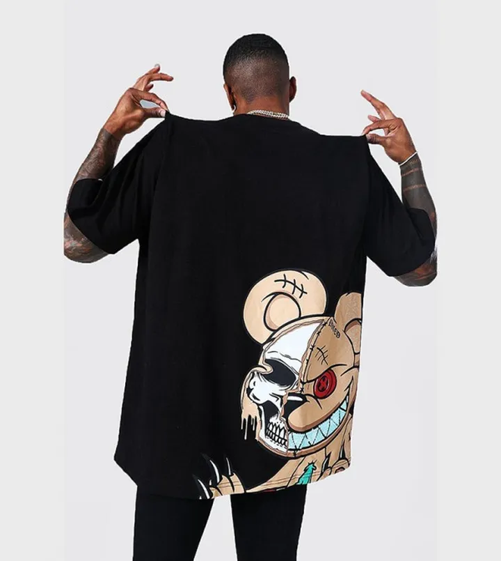 Oversized Teddy Graphic Print T-Shirt