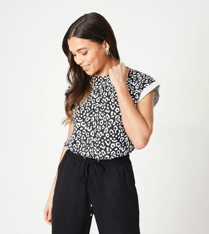Petite Cotton Crew Neck T-Shirt